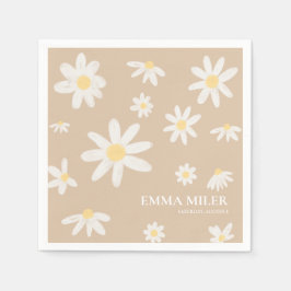 Bohemisk Daisy Blommor Pappersservett