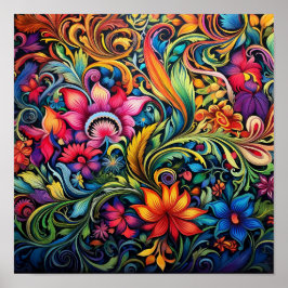 Bohemisk dekorbast poster