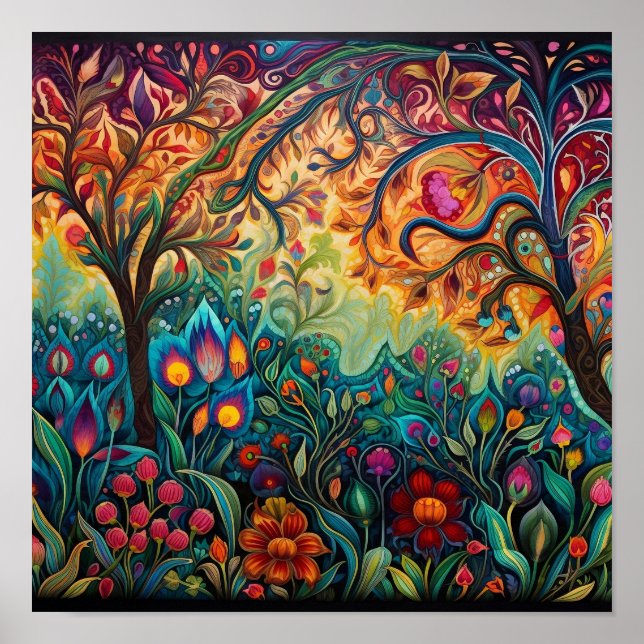 Bohemisk dekorbast poster (Framsidan)