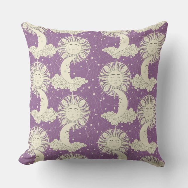 bohemisk drömviolett kudde (Framsida)