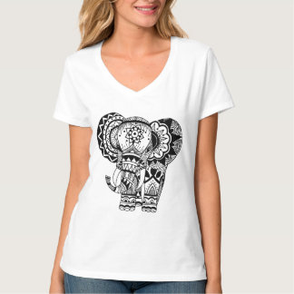 Bohemisk elefantutslagsplatsskjorta t-shirt