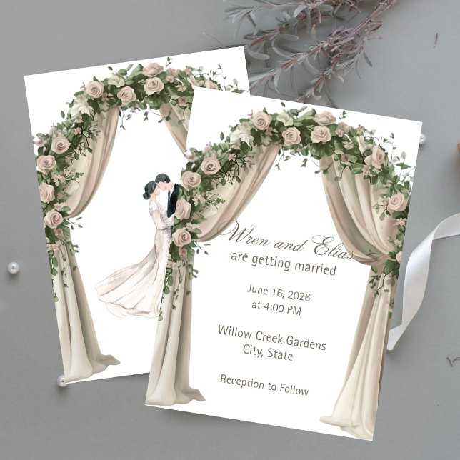 Bohemisk Elegans Bröllopsinbjudan  Inbjudningar (Bohemian Elegance Wedding Invitation)