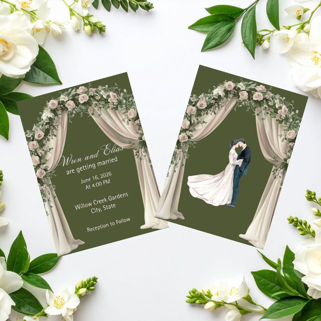 Bohemisk Elegans Bröllopssamling  Inbjudningar (Bohemian Elegance Wedding Invitation)