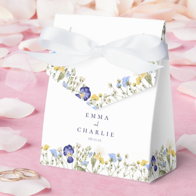 Bohemisk elegant Pastel Wildblommor Bröllop Presentaskar (Bröllop)