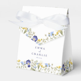 Bohemisk elegant Pastel Wildblommor Bröllop Presentaskar