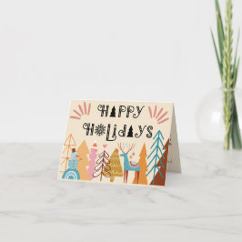 Bohemisk Excentrisk Djur Julkort Helgkort