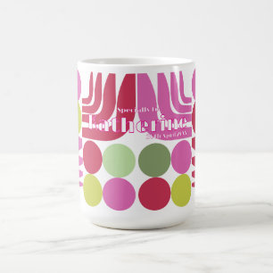 Bohemisk Festa Röd Grön Rosa Kaffemugg
