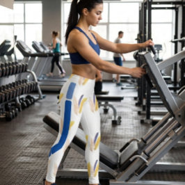 Bohemisk fjädermönster leggings