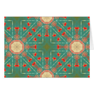 Bohemisk Glam turkoskorallStarbursts NT Hälsningskort