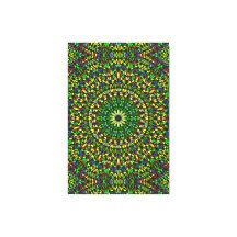 Bohemisk grön stenen mandala premium inslagen