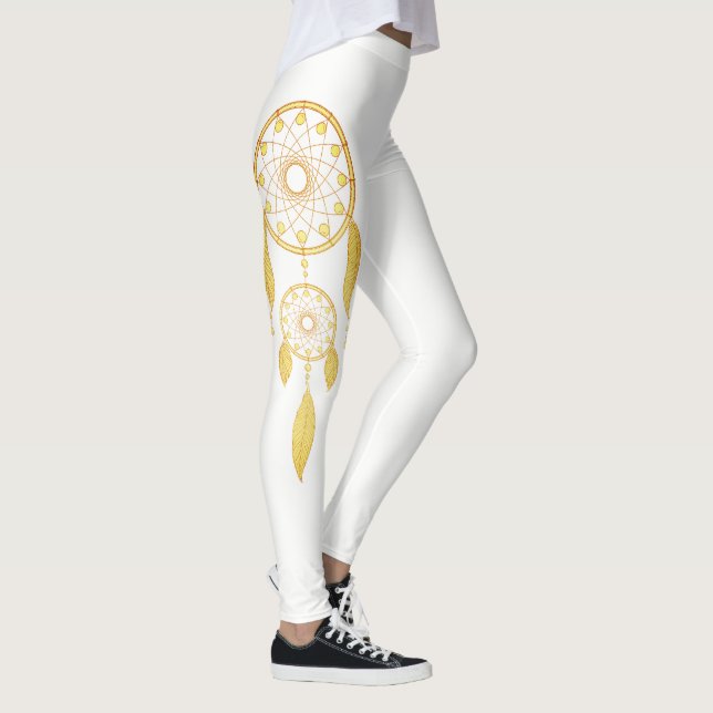 Bohemisk guld- fjäderdrömstoppare leggings (Höger)
