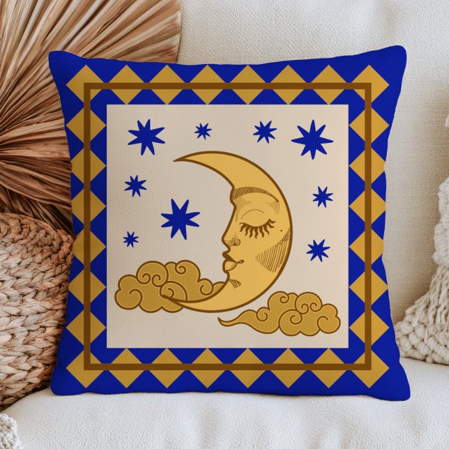 Bohemisk halvmåne och stjärnor Celestial Mystisk Kudde (Skapare uppladdad)