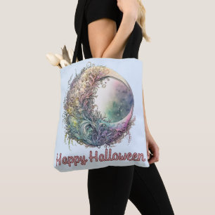 Bohemisk halvmåne Pastell Grönska Halloween Tygkasse