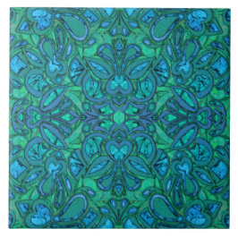 Bohemisk Heaflow Blue Kakelplatta