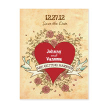 Bohemisk hjärta, rosor, fåglar och bannerbröllop