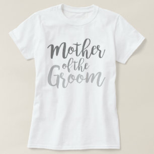 Bohemisk kursiv Mor i Groom Bröllop överst T-shirt