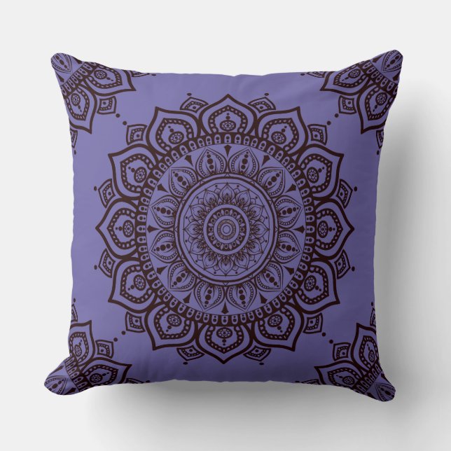 Bohemisk mandala-kuddfodral Kastkudde Kudde (Framsida)