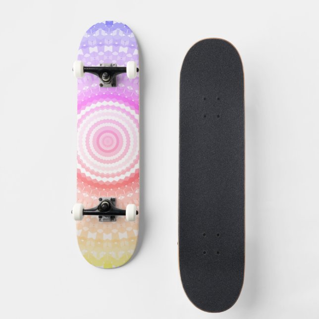 Bohemisk Mandala Mini Skateboard Bräda 18,5 Cm (Framsida)