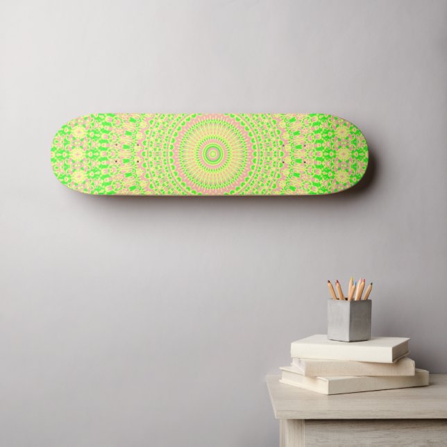 Bohemisk Mandala Mini Skateboard Bräda 18,5 Cm (Väggkonst (Horz))