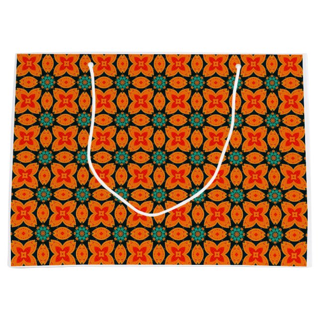 Bohemisk Marockansk Geometrisk Blommig Mönster (Framsidan)