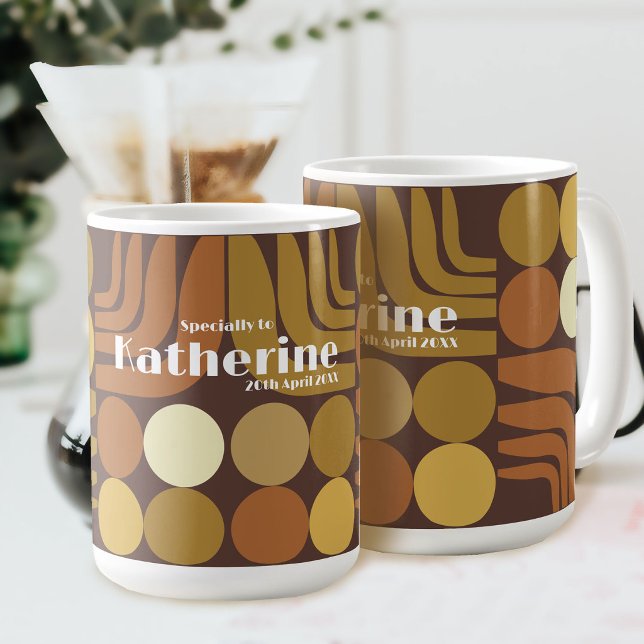 Bohemisk mörkbrun kaffemugg (Bohemian Dark Brown Coffee Mug)