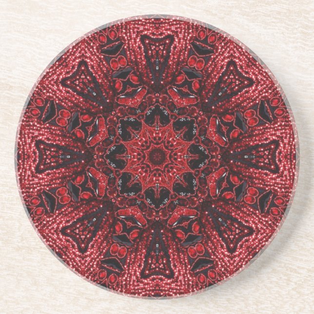 bohemisk morokansk maronburgundi mandala underlägg (Framsidan)