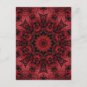 bohemisk morokansk maronburgundi mandala vykort