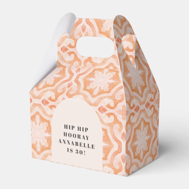 Bohemisk morokansk vattenfärgspastellaltid presentaskar (Framsidan Sidan)