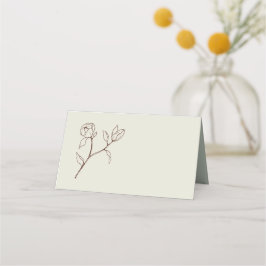 Bohemisk Neutralt Blommigt Bröllop Bord-platskort Placeringskort