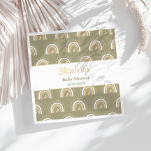 Bohemisk Neutralt Regnbow Baby Shower