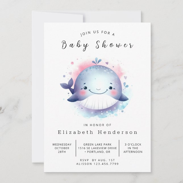 Bohemisk Online Baby Shower Inbjudningar (Framsida)