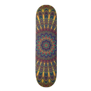Bohemisk oval mandala old school skateboard bräda 21,6 cm