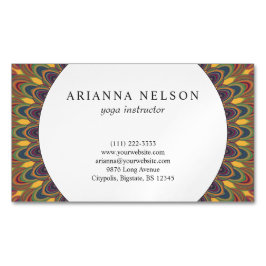 Bohemisk oval Mandalavisitkort Magnetiska Visitkort