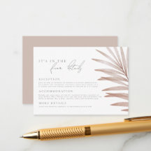 Bohemisk Pampasgräs Bröllopsdetaljer