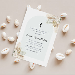 bohemisk pampasgräs, första kommunision inbjudningar