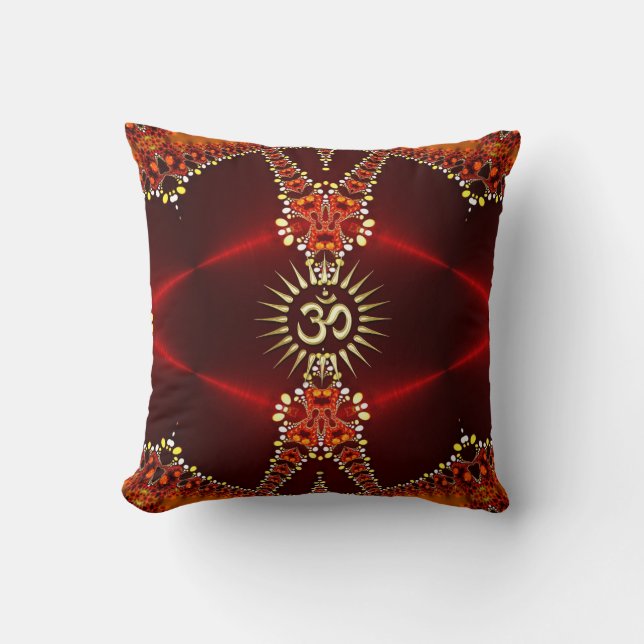 Bohemisk passion om Deep Red Cushion / Pillow Kudde (Framsida)