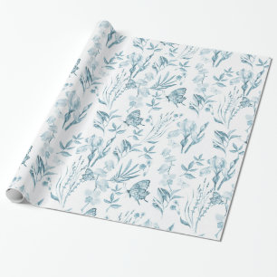 Bohemisk pastellfärgad blommigt för presentpapper