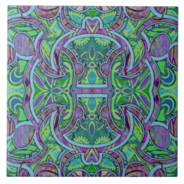 Bohemisk puzzelkolon kakelplatta