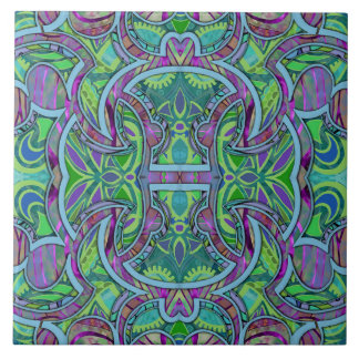 Bohemisk puzzelkolon kakelplatta