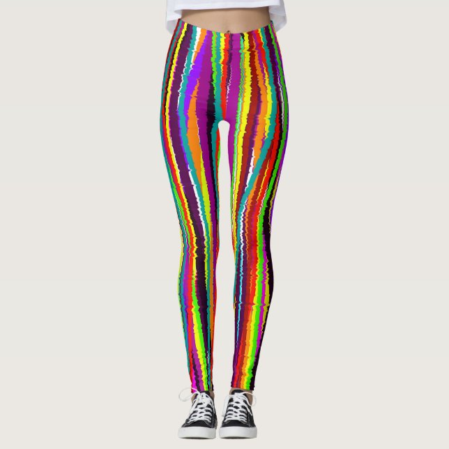 Bohemisk randig Leggings (Framsida)