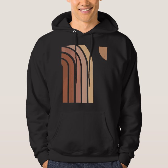 Bohemisk regnbågs konst abstrakt hoodie (Framsida)