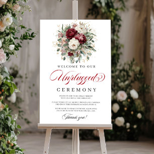 Bohemisk Rodnad Burgunder Avstängd Ceremoni Poster