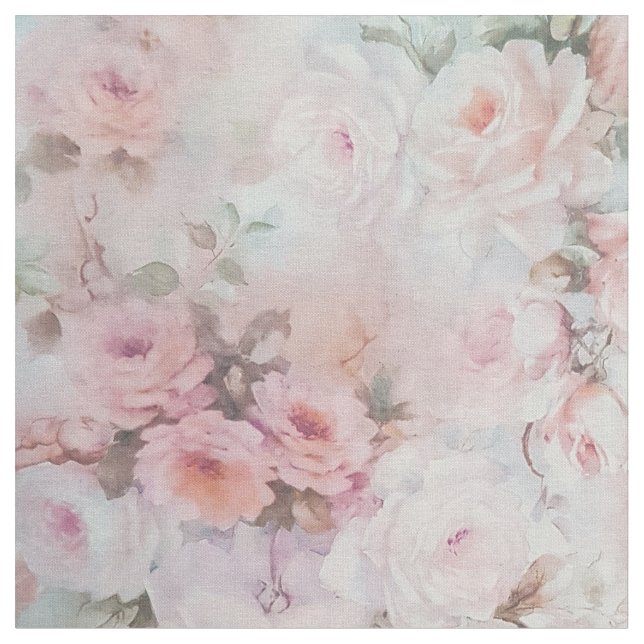 Bohemisk rosa krickavintageblommönster tyg (Närbild)