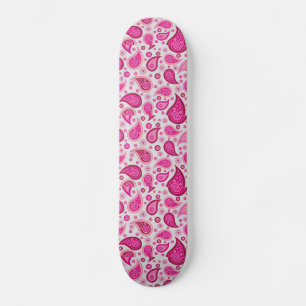 BOHEMISK ROSA PAISLEY SKATEBRÄDA MINI SKATEBOARD BRÄDA 18,5 CM