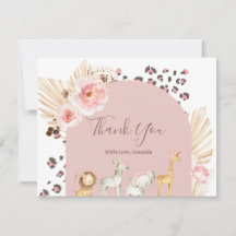 Bohemisk skogs djur Tacksamhetskort