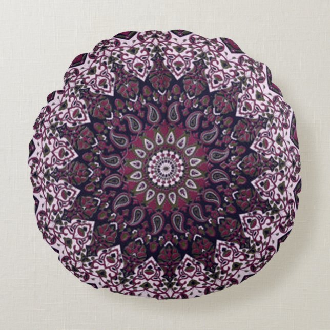 Bohemisk stil kudder rund kudde (Framsidan)