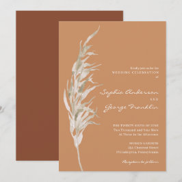 Bohemisk terrakotta bröllopsinbjudan kort