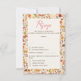 Bohemisk torkad, rustisk Blommigt Höstkolsglor Brö OSA Kort