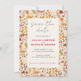 Bohemisk torkad, rustisk Blommigt Höstkolsglor Brö Spara Datumet