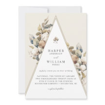 Bohemisk triangel bomullsblad bröllop